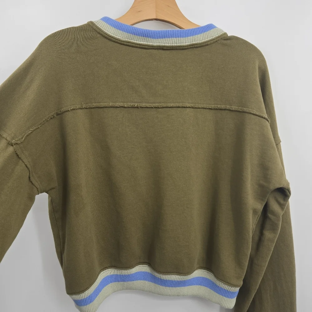 Free People Rio Sweatshirt Seaweed Green‎ Combo